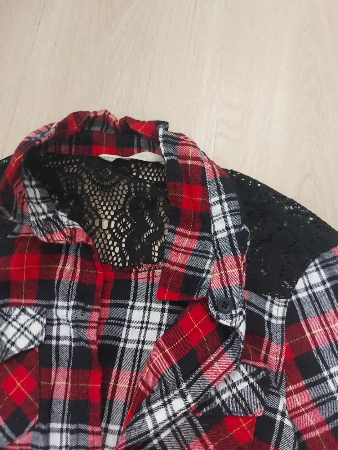 Red Plaid Flannel Shirt - photo 2
