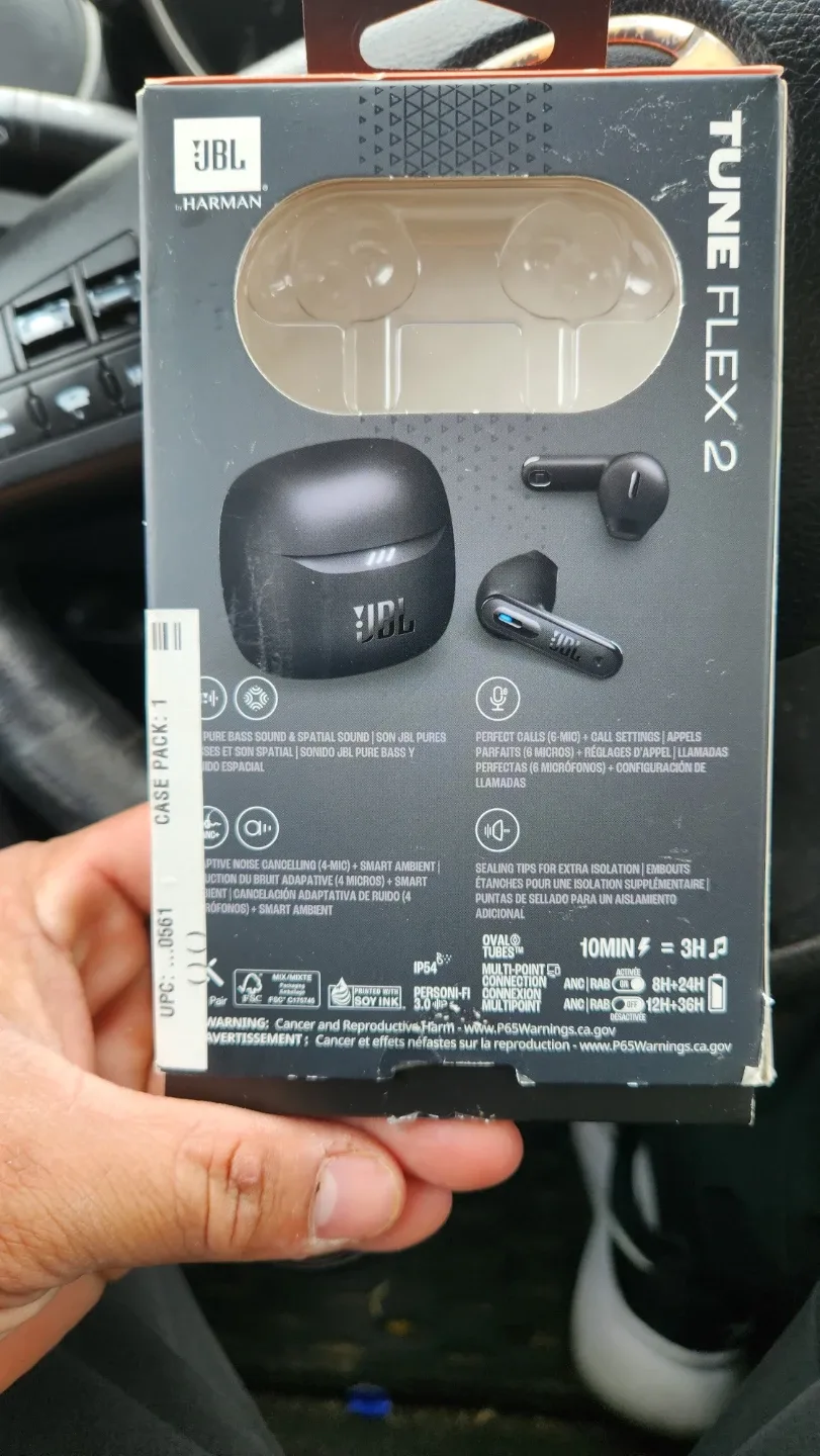 New JBL Tune Flex 2 Black Earbuds image indicator(4)