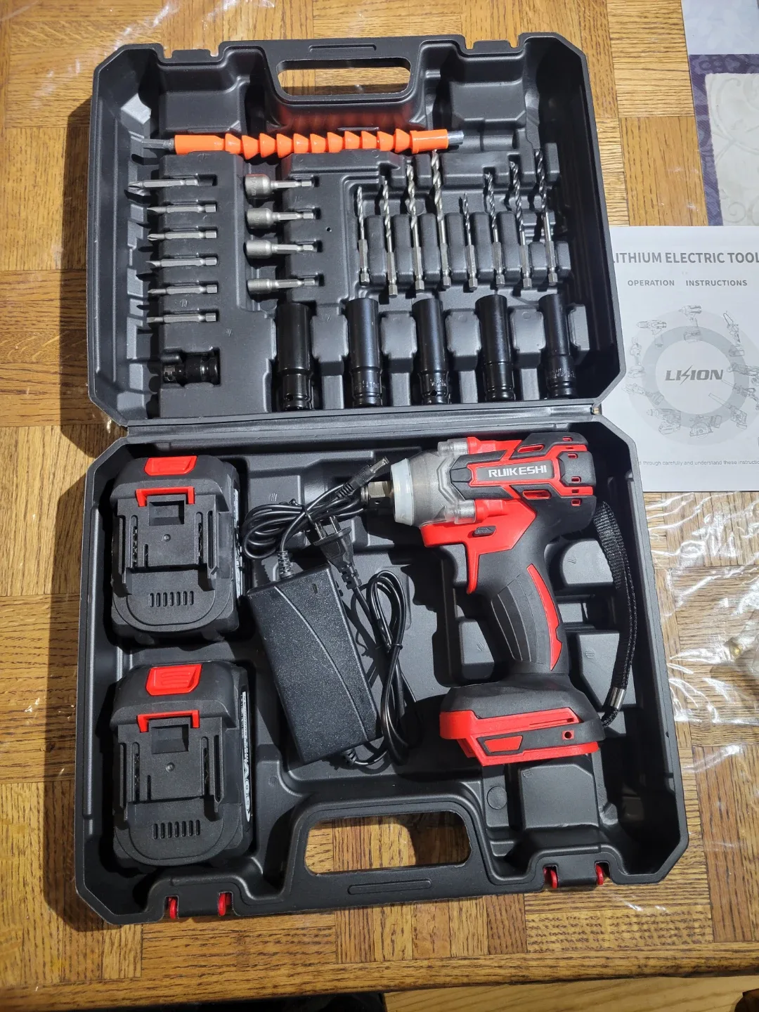 RUIKESHI Cordless Impact Wrench Kit - New!