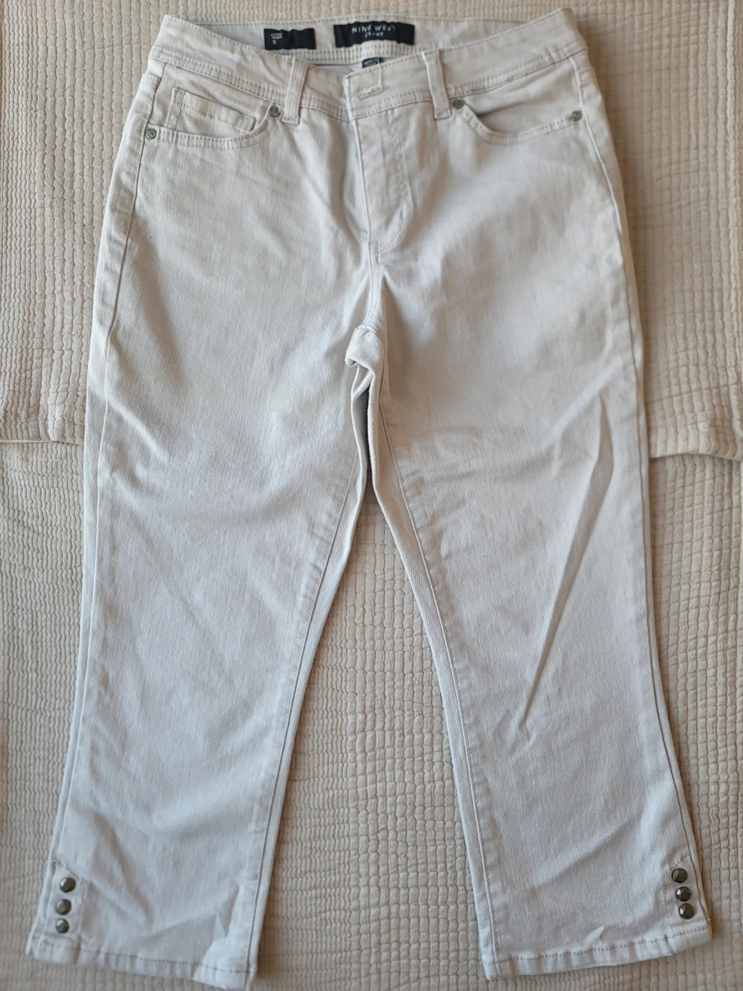 Nine West Jeans - Sz 6 embroidered pockets vintage y2k capri - photo 3