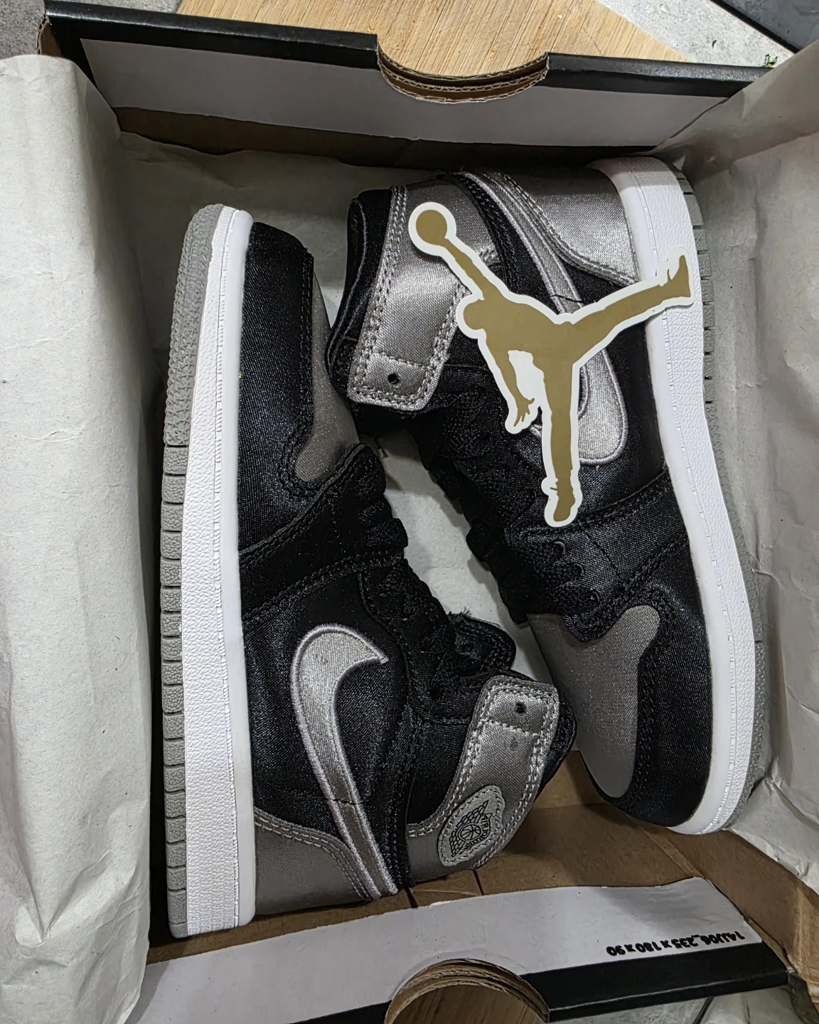 Jordan 1 Retro High OG (PS) Black/Medium Grey - Size 12c