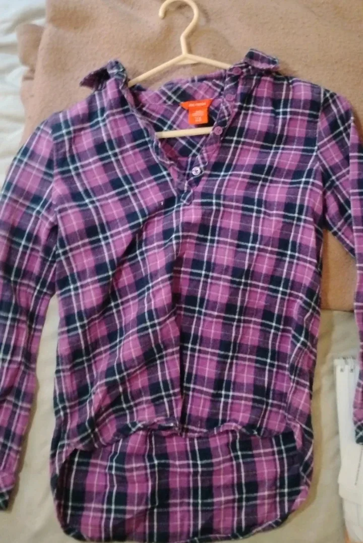 #CLEANOUT- Joe Fresh Kids Plaid Flannel Shirt Size 10-12