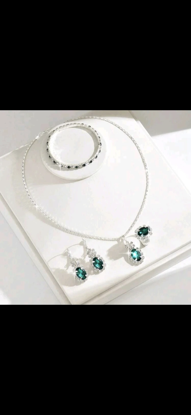 New Jewellery Set: Necklace, Earrings, Ring - photo 3