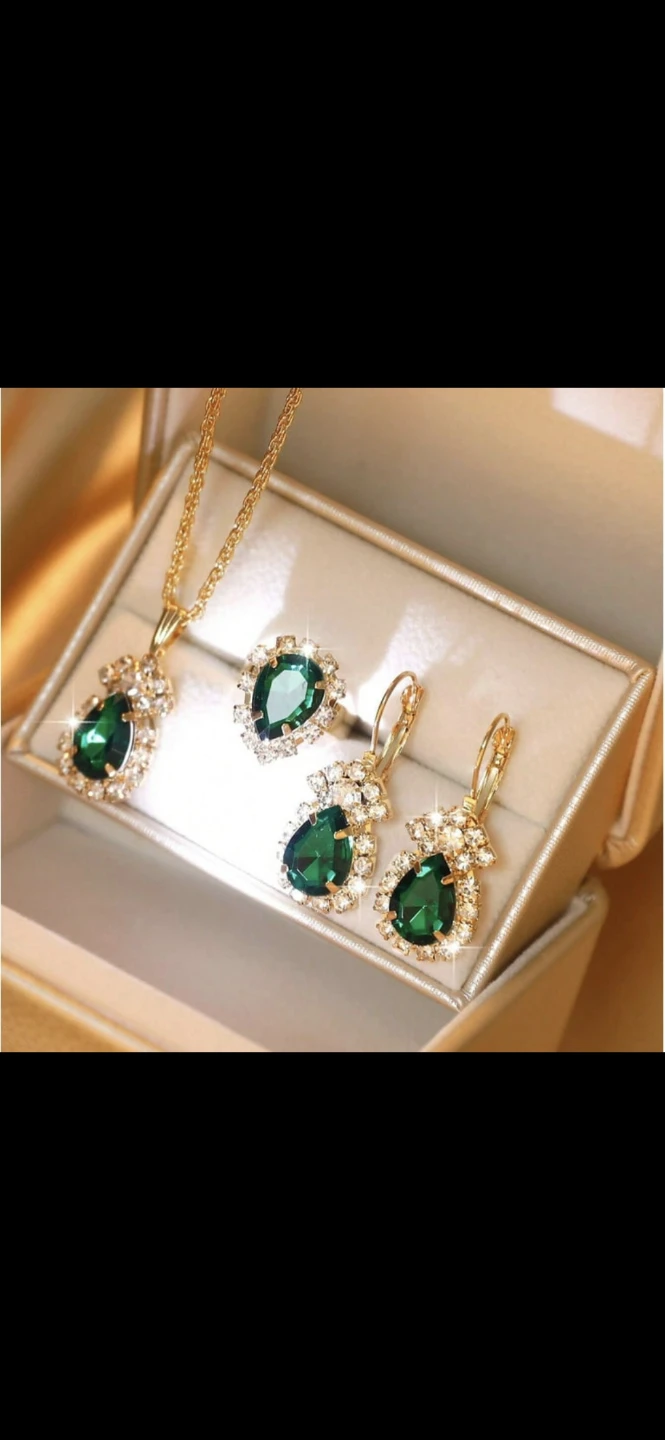 New Jewellery Set: Necklace, Earrings, Ring - photo 4