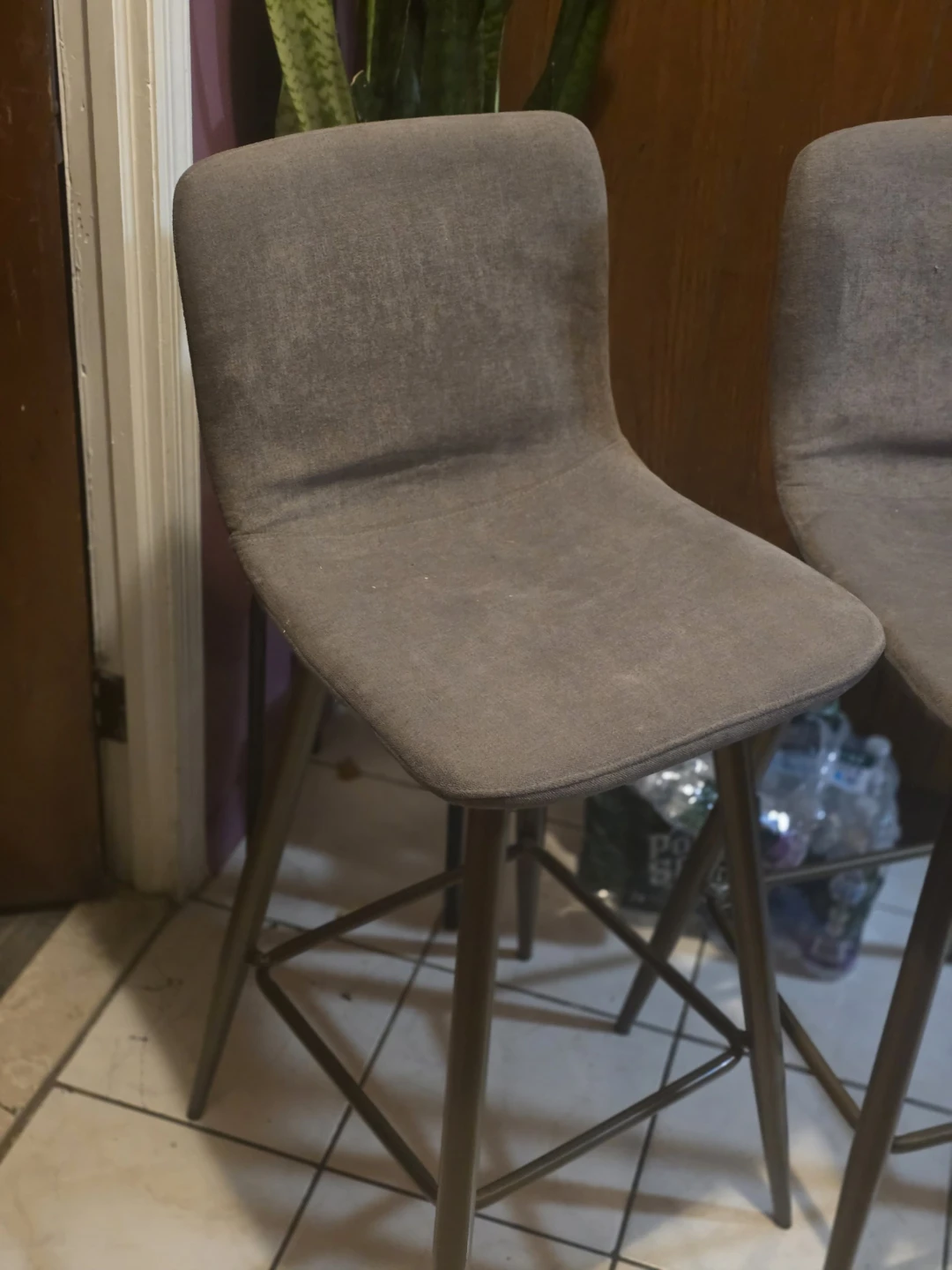 2 Gray Bar Stool - 26-28 inches