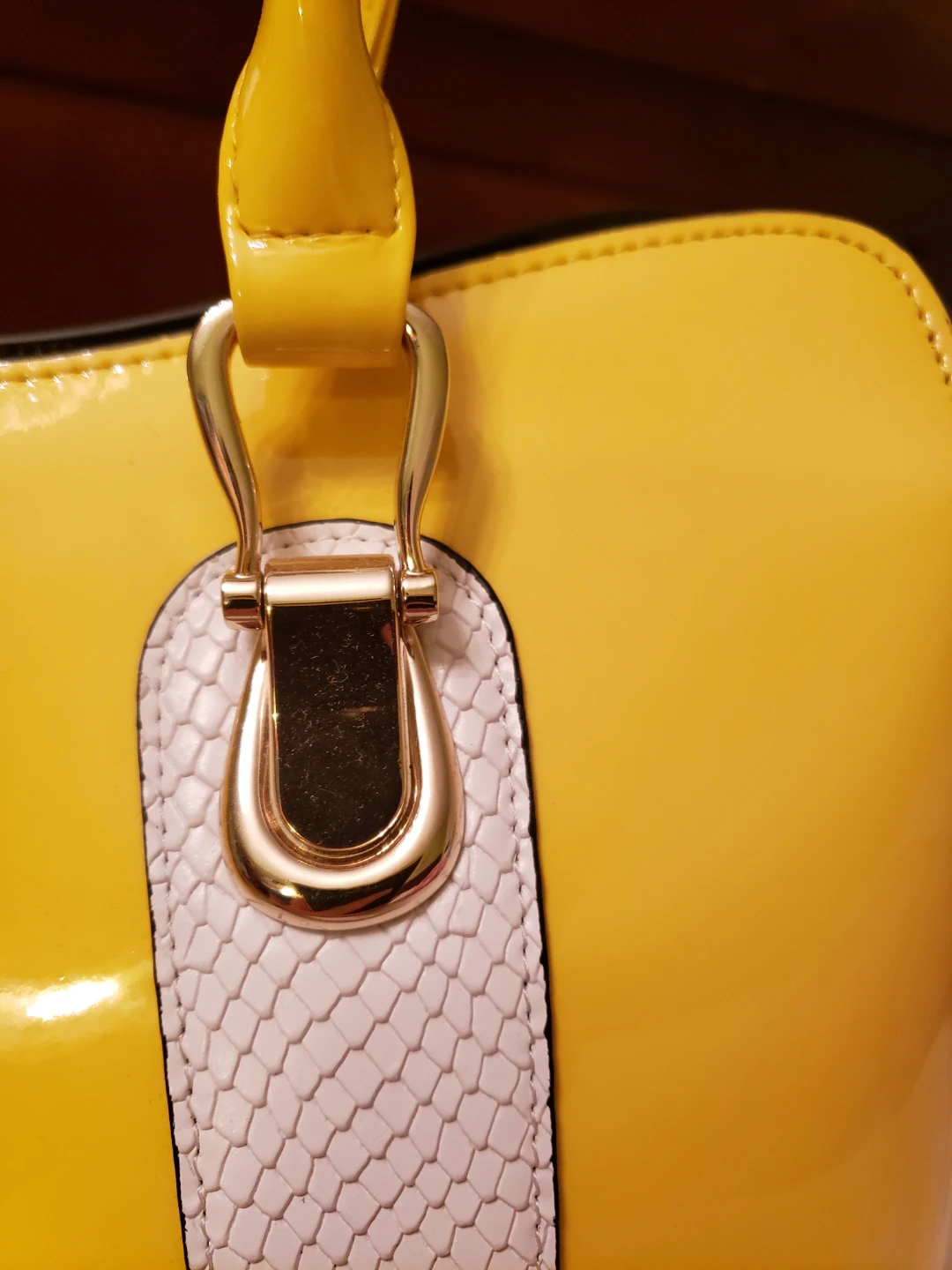 Bravo Beverly Hills Yellow Leather Handbag - photo 2