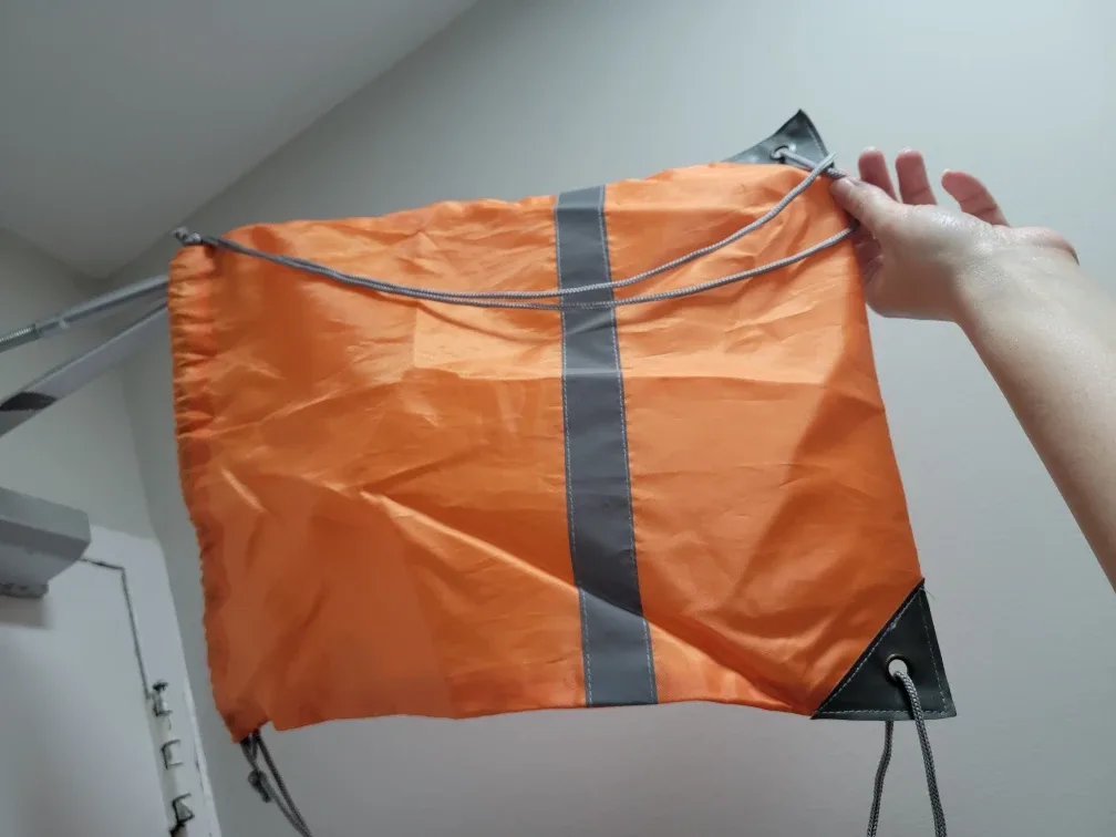 Orange Drawstring Bag