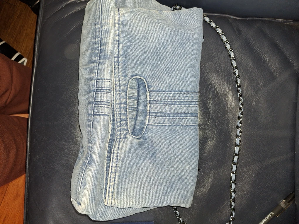 Denim Chain Shoulder Bag - photo 2