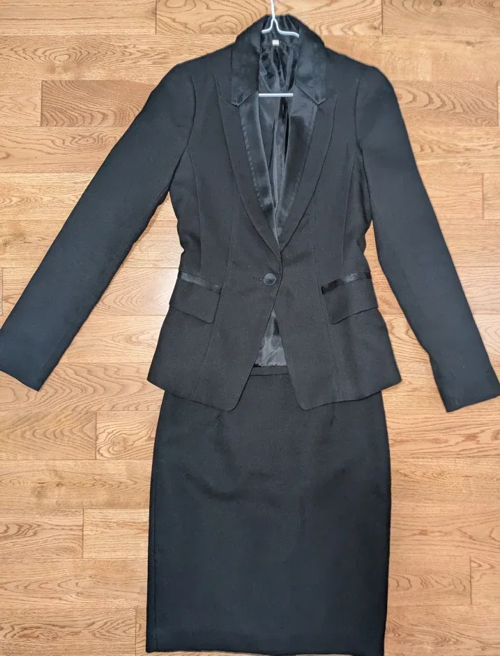 Black Skirt Suit Set