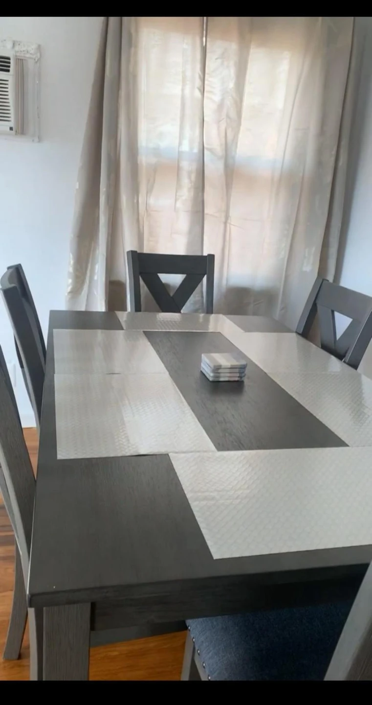 Dining Table with 4 Chairs - Gray - photo 3