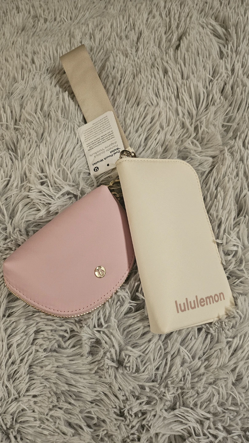 Lululemon Wristlet Duo Pouch Pink & Beige