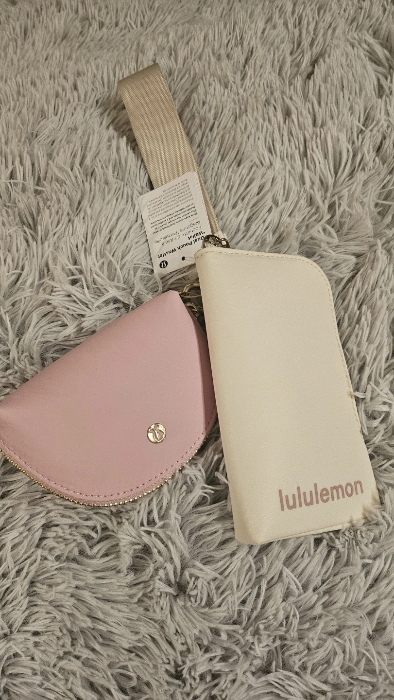 Lululemon Wristlet Duo Pouch Pink & Beige - photo 2