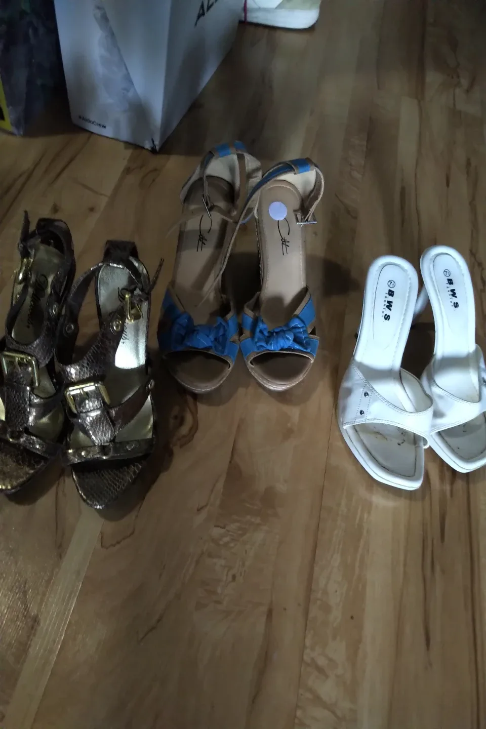 3 pairs of heels/wedges-fits 6.5/7