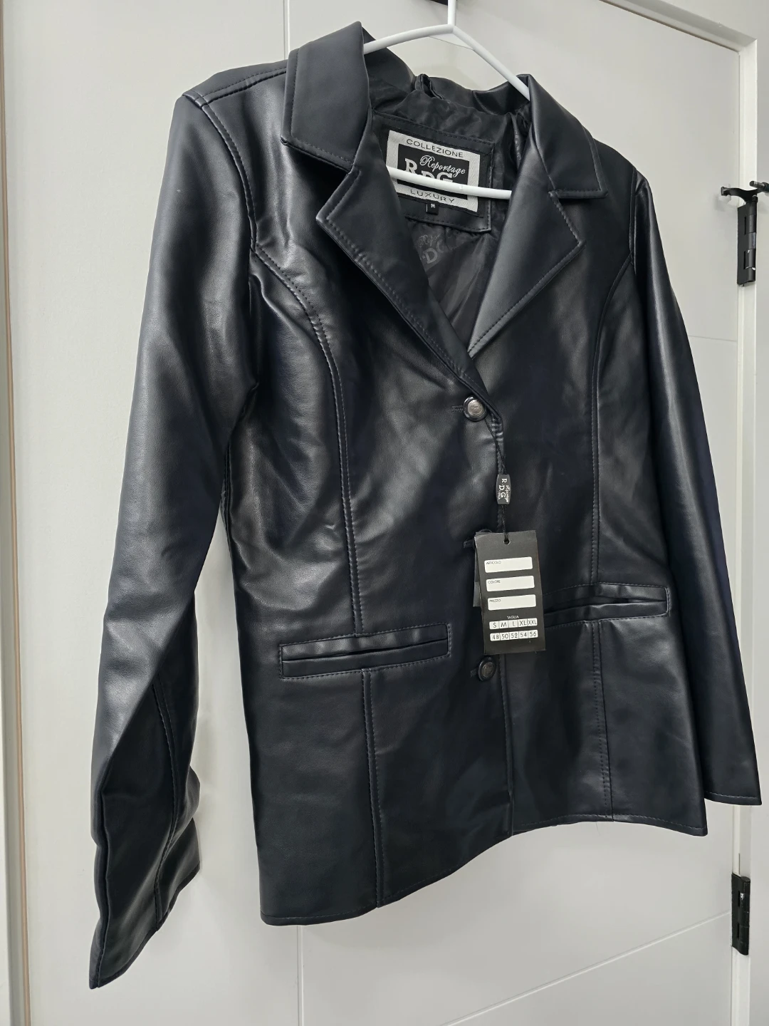 Brand new RDG Black Faux Leather Blazer, Size M - photo 5