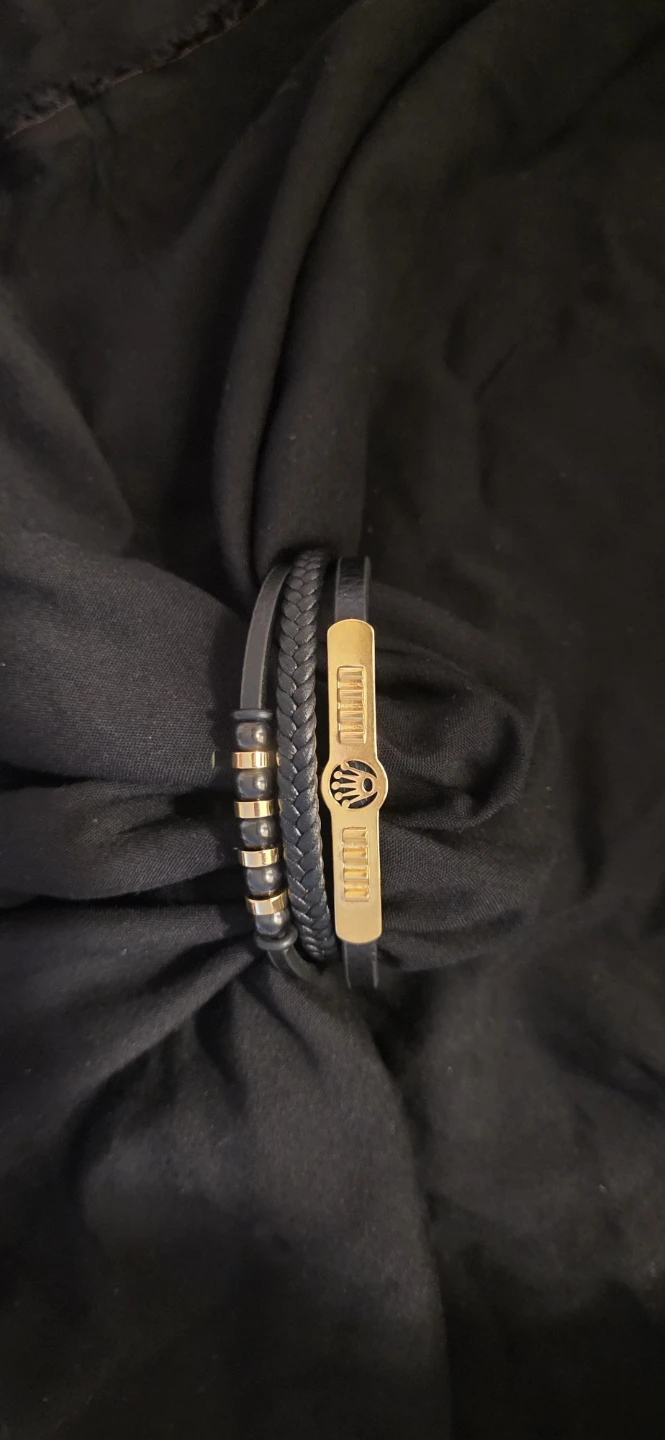 Rolex Style Black Leather Bracelet - photo 3