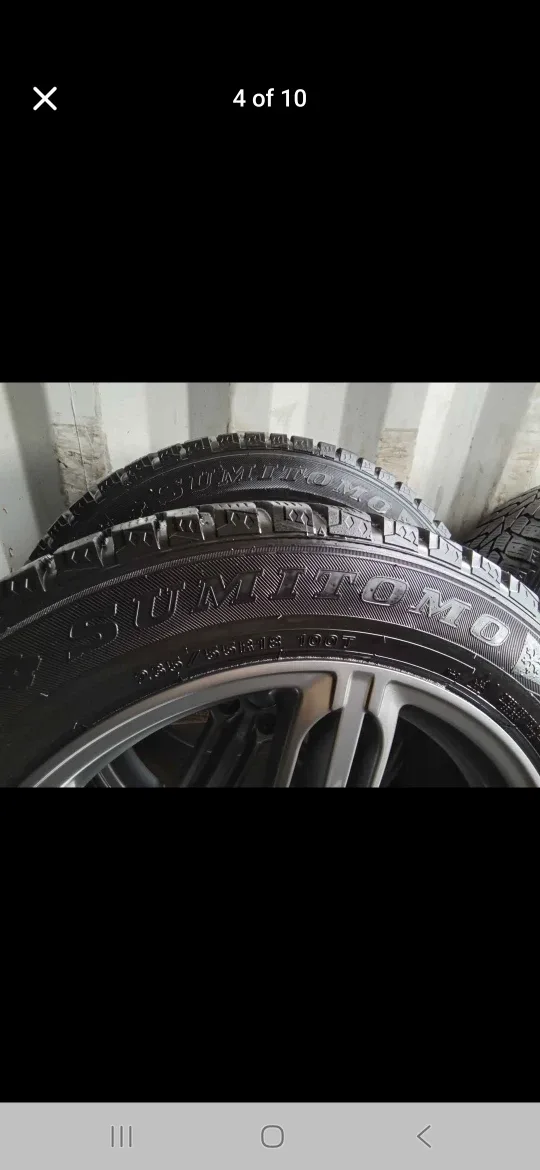 Set of 4 SUMITOMO winter tires rims  (235 55 18) pattern (5×112) image indicator(4)