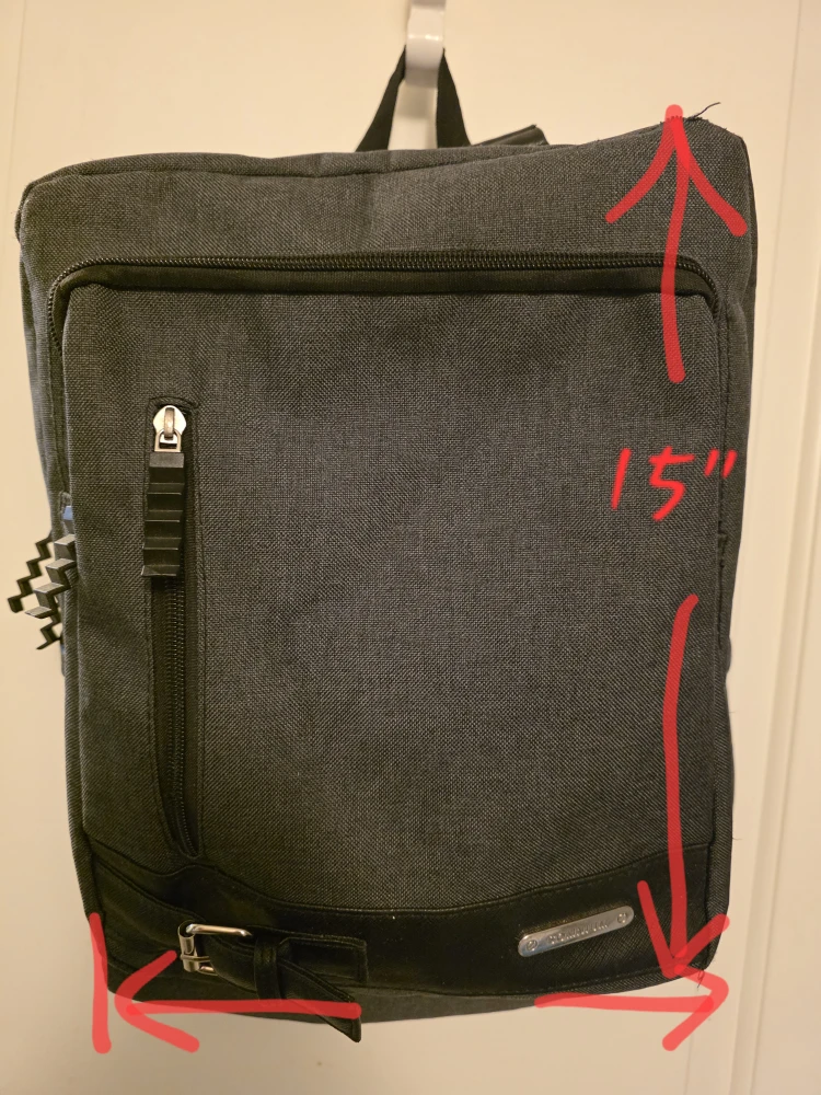 Gray Backpack 15x12