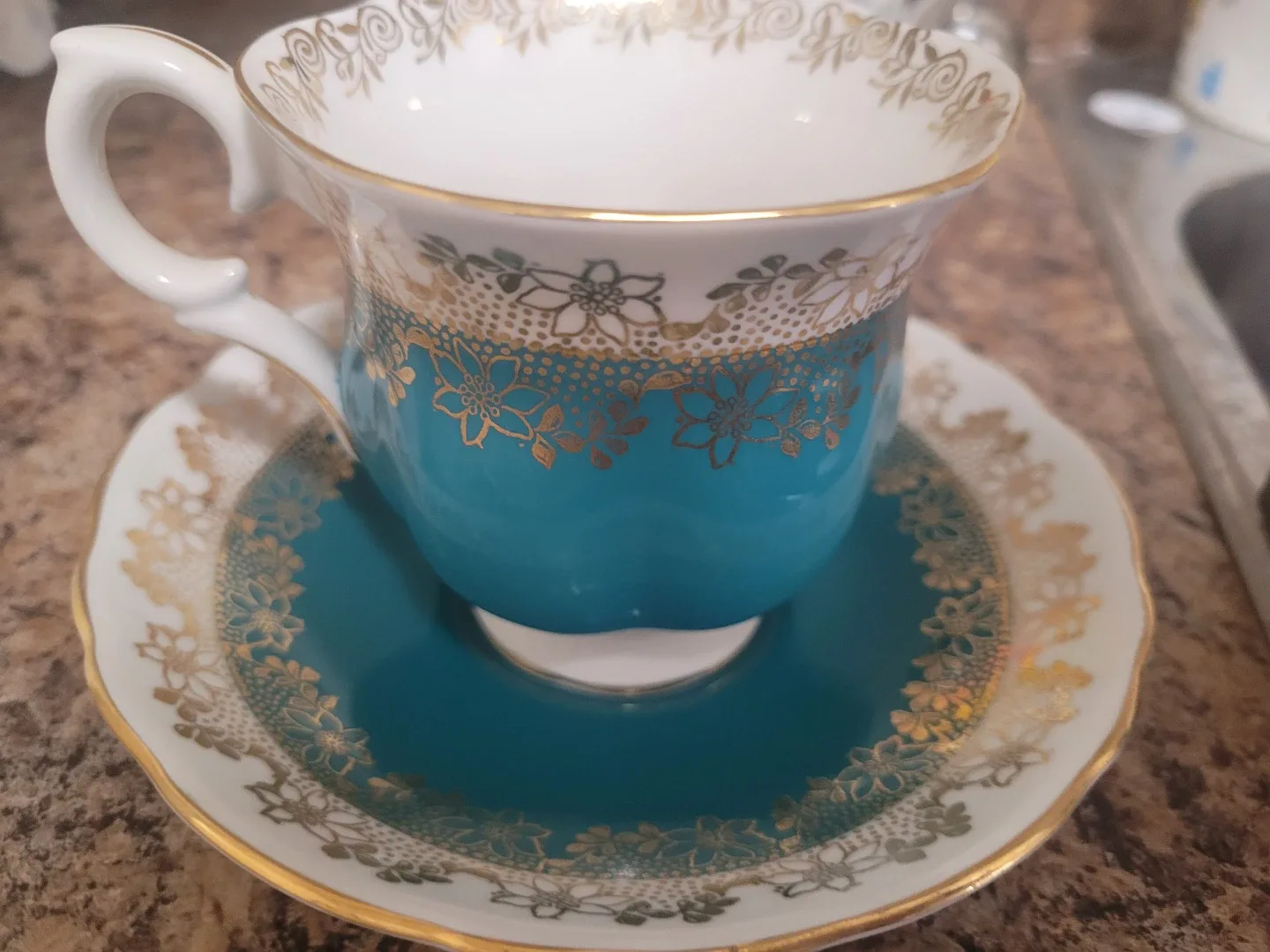 Crown Staffordshire Fine Bone China Teacup & Saucer