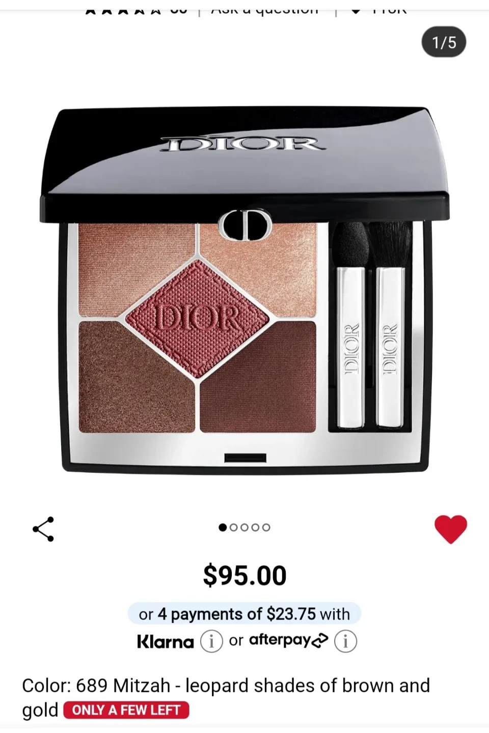 Dior Diorshow 5 Couleurs Eyeshadow Palette image indicator(3)
