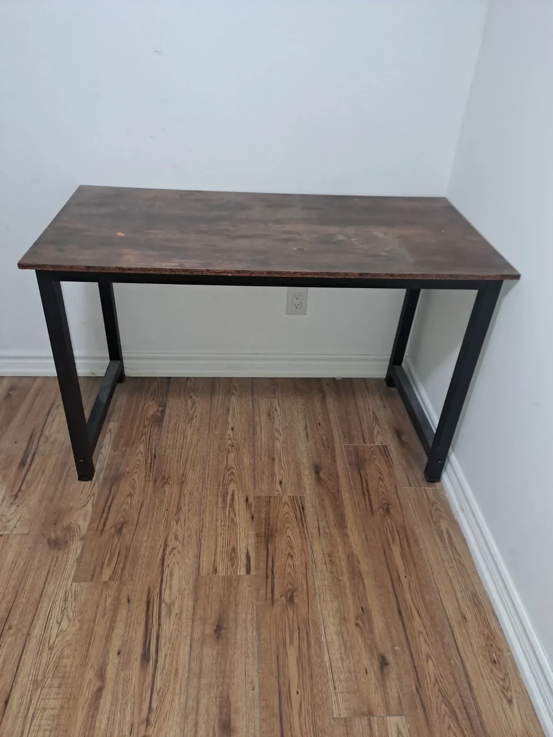 Brown and Black Desk