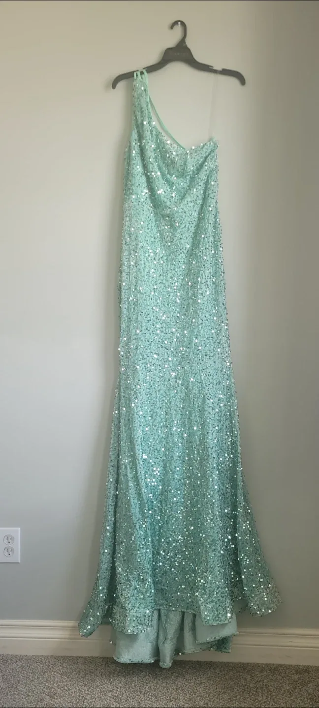 Sequin One-Shoulder Gown image indicator(2)