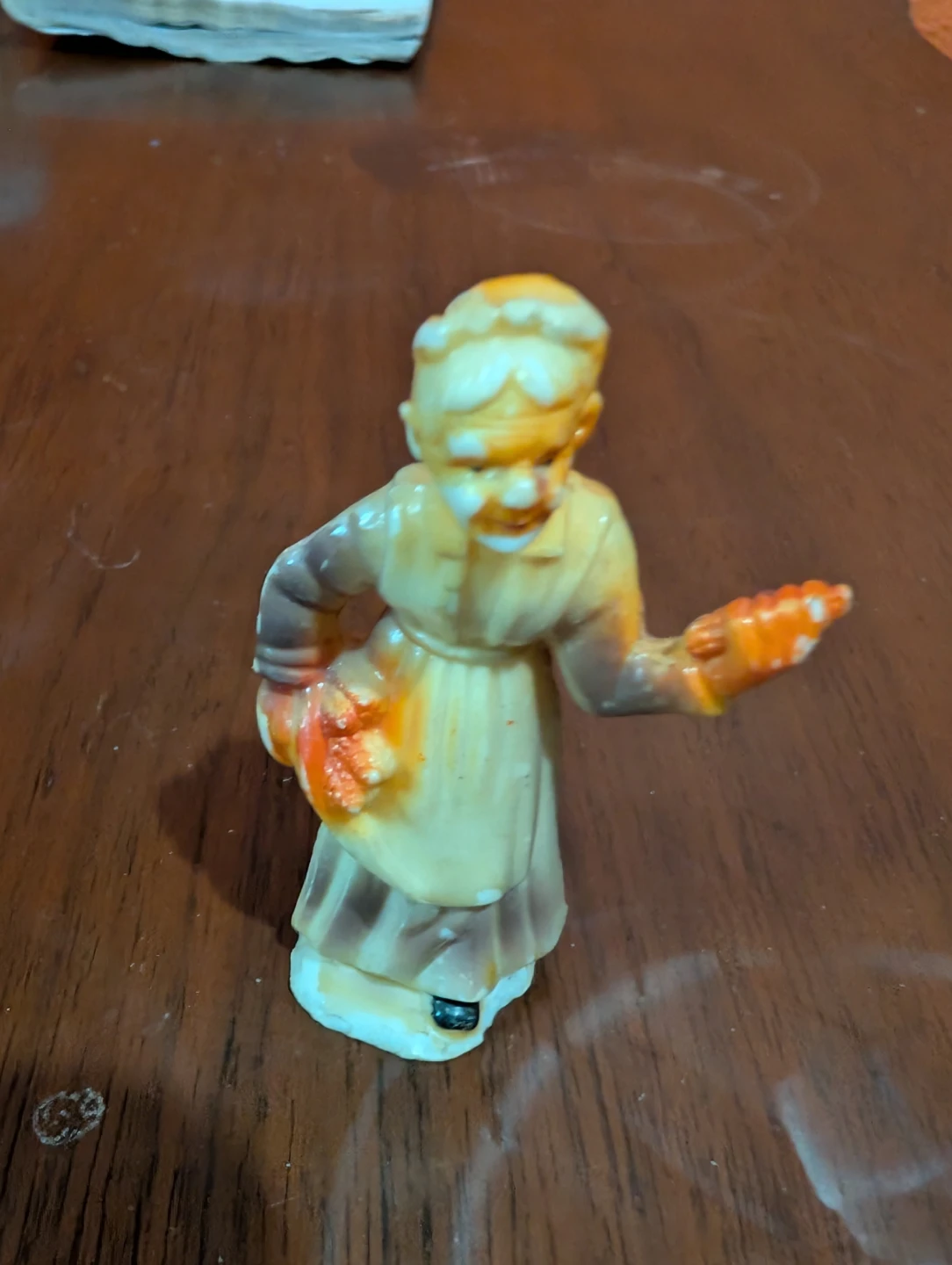 Vintage Ceramic Figurine - Woman with Flowers