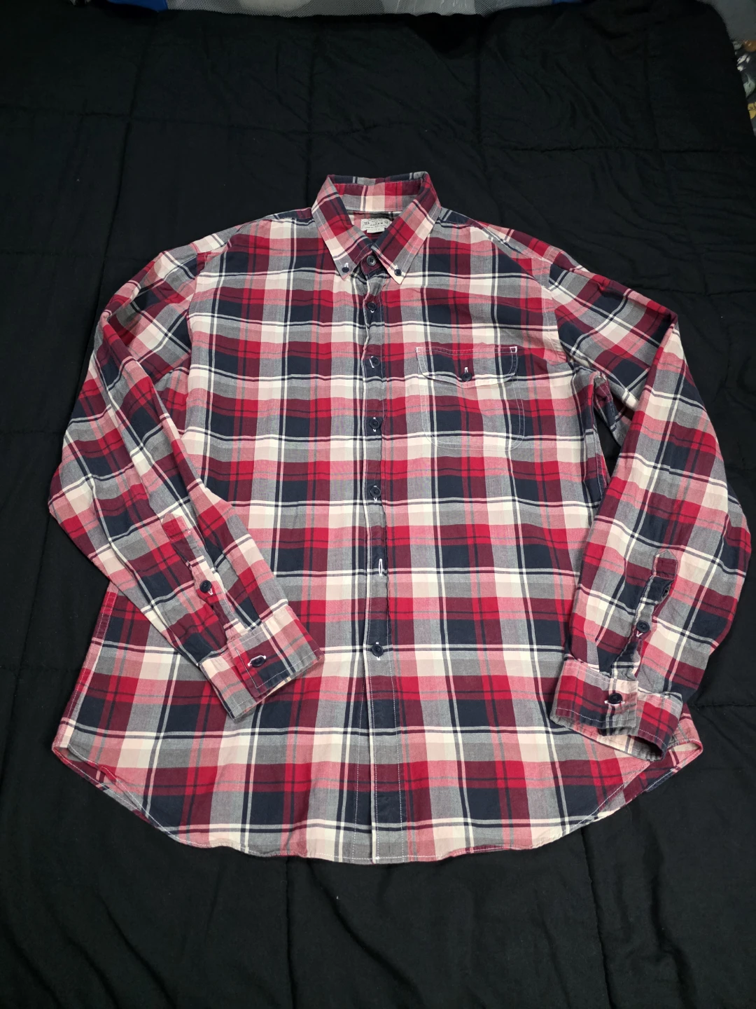 J.Crew Madras Tailored Fit Flannel Shirt - Large