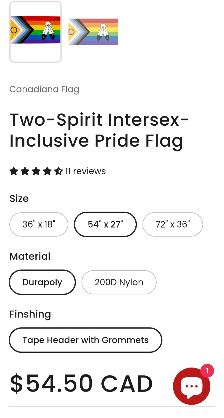Two-Spirit Intersex-Inclusive Pride Flag 34"Wx60"H - photo 2