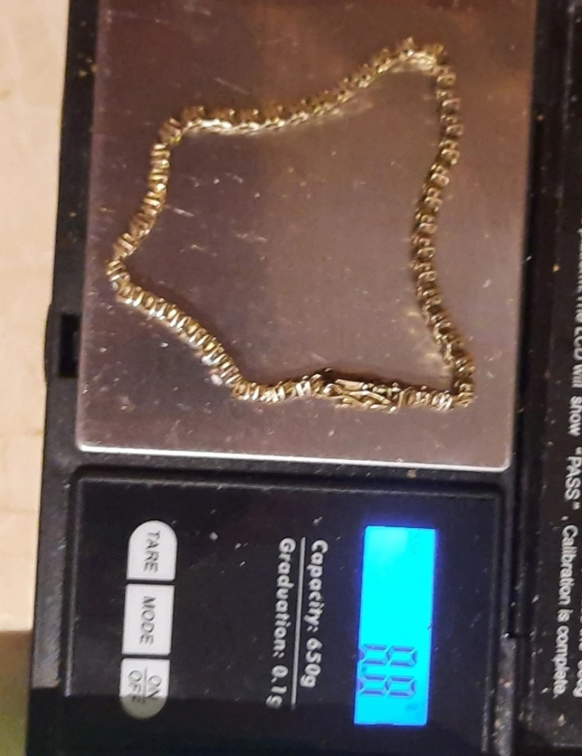 Genuine solid 14k yellow gold CZ tennis bracelet S link - photo 3