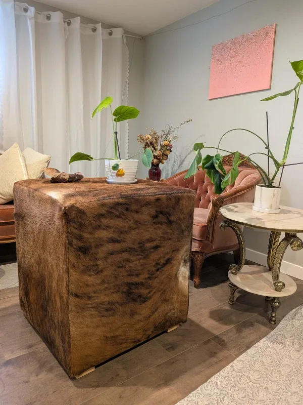 Mabel Cowhide Cube Ottoman image indicator(5)