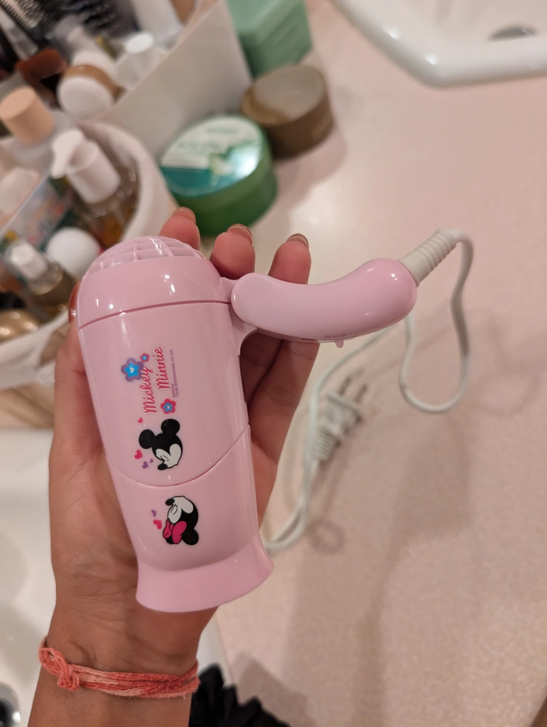 Mickey Mouse & Minnie Pink Hair Dryer