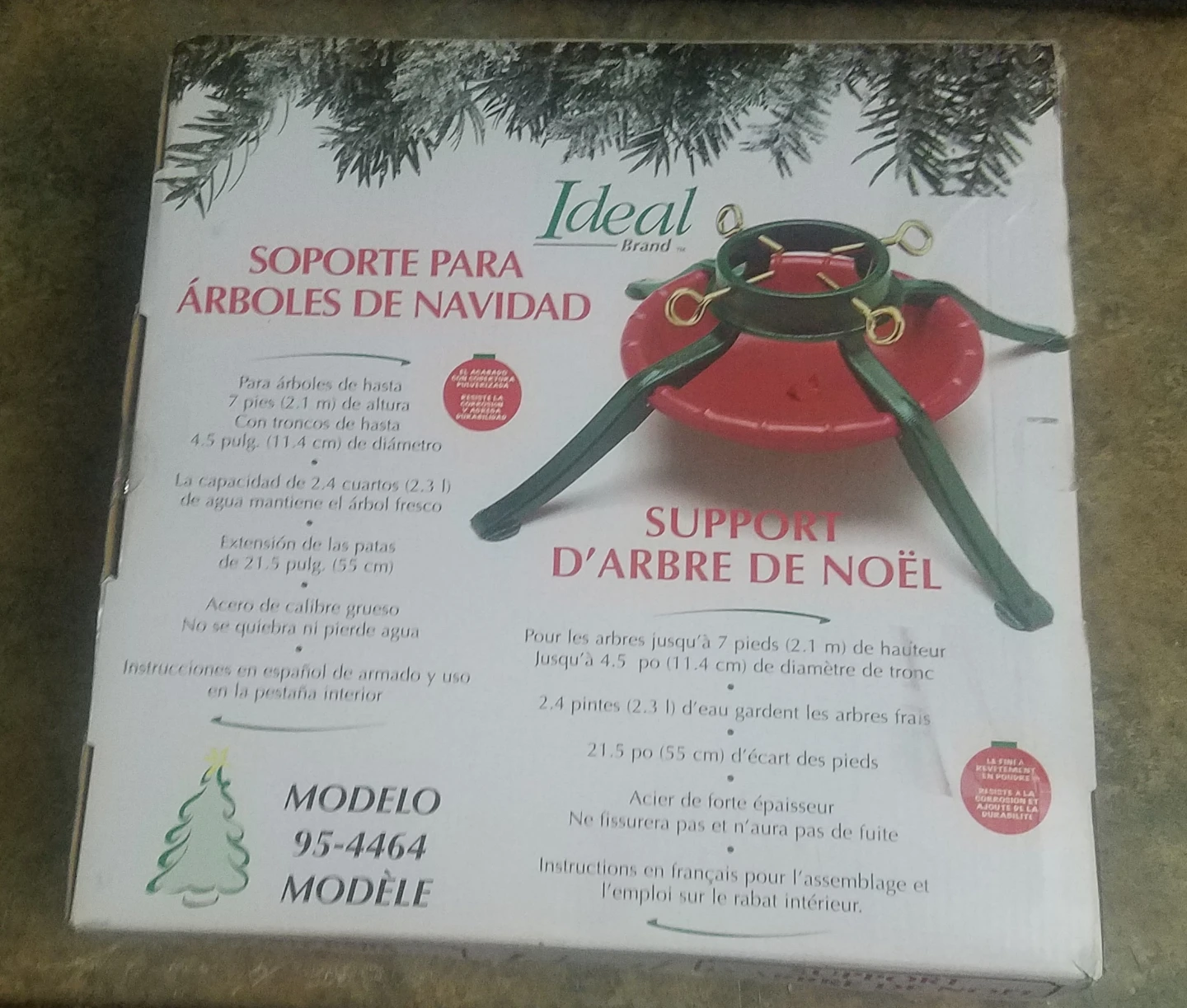 Ideal Red and Green Old School Metal Christmas Tree Stand - photo 2
