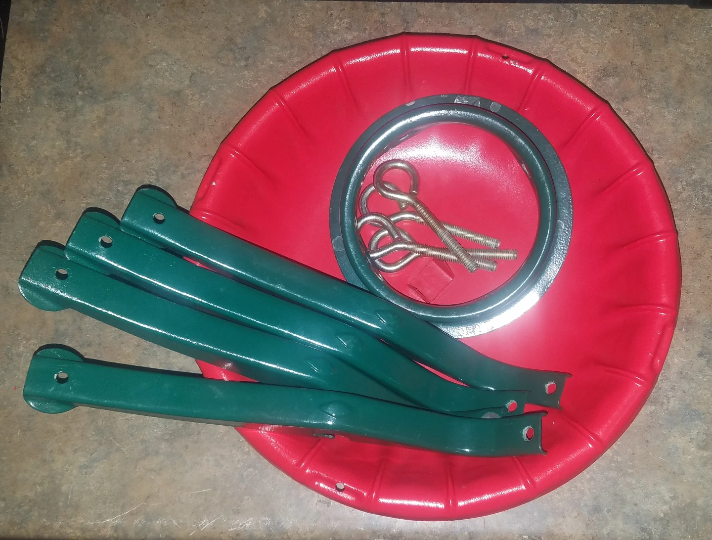 Ideal Red and Green Old School Metal Christmas Tree Stand - photo 3
