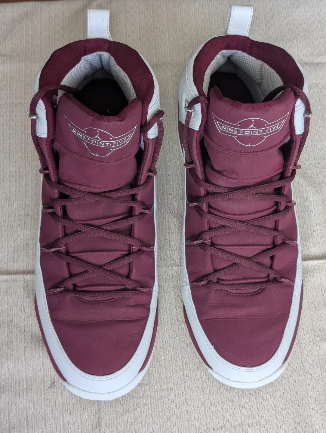 Jordan Nine Point Five Burgundy/White Shoes