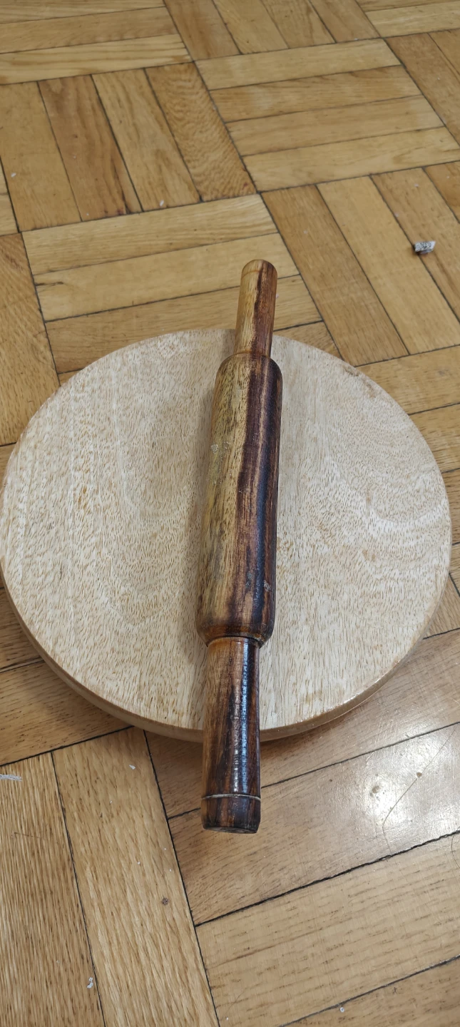 Wooden Rolling Pin and Chapati Board - photo 3
