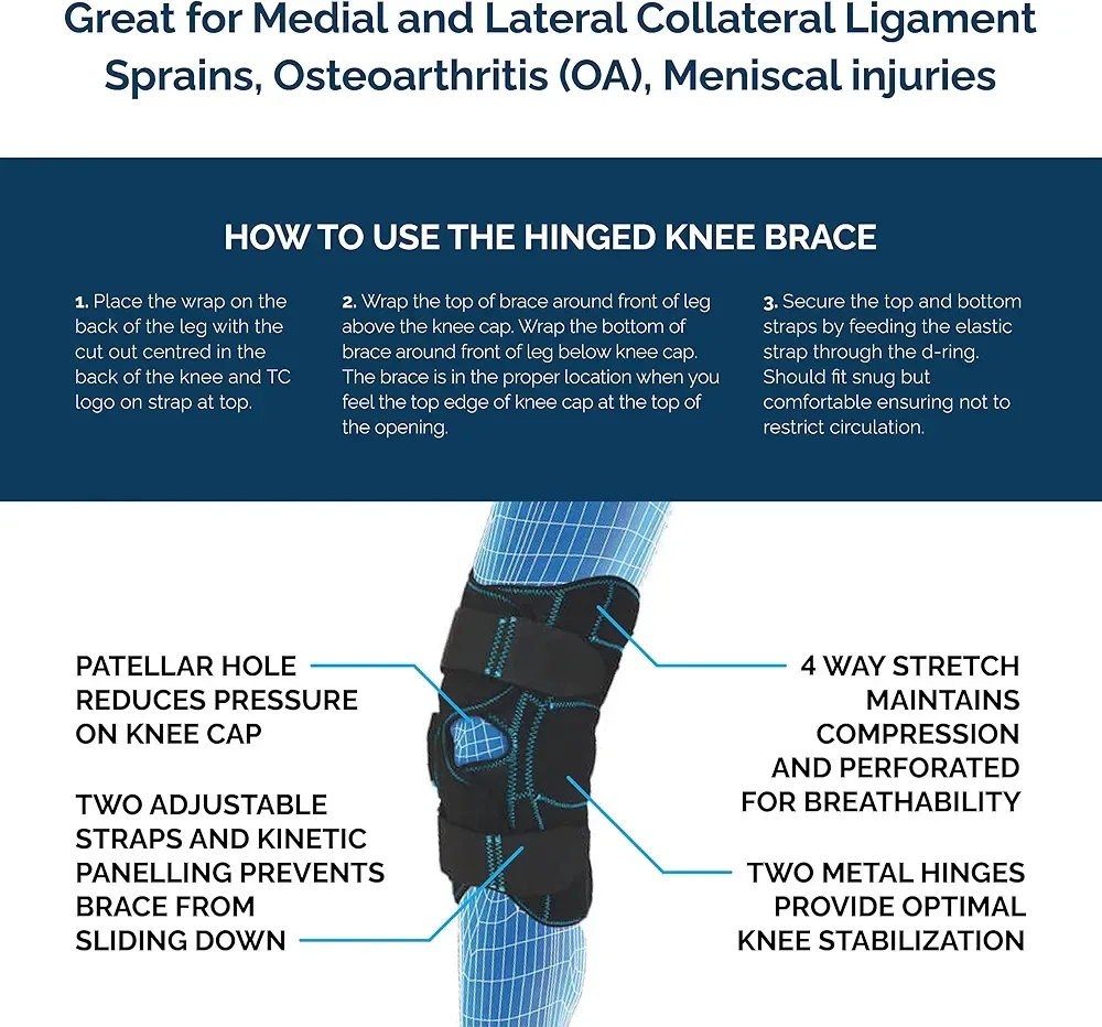 Trainers Choice Zoomer Knee Hinged Brace XXXL/TTTG image indicator(3)