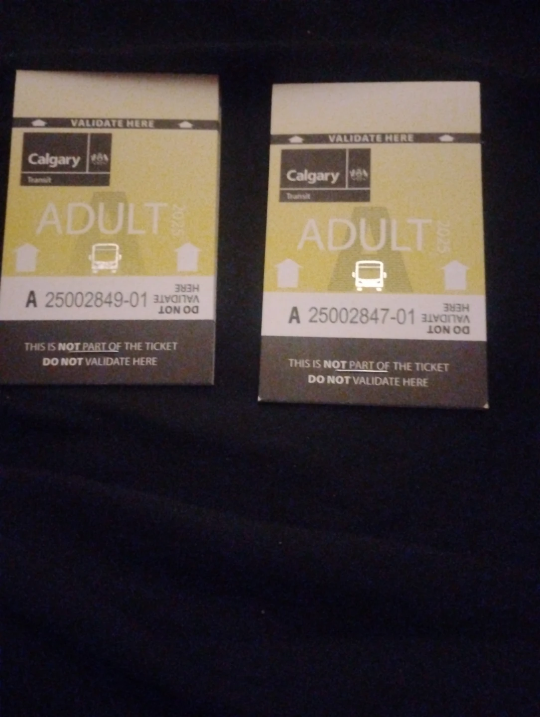 Calgary Transit Adult Tickets