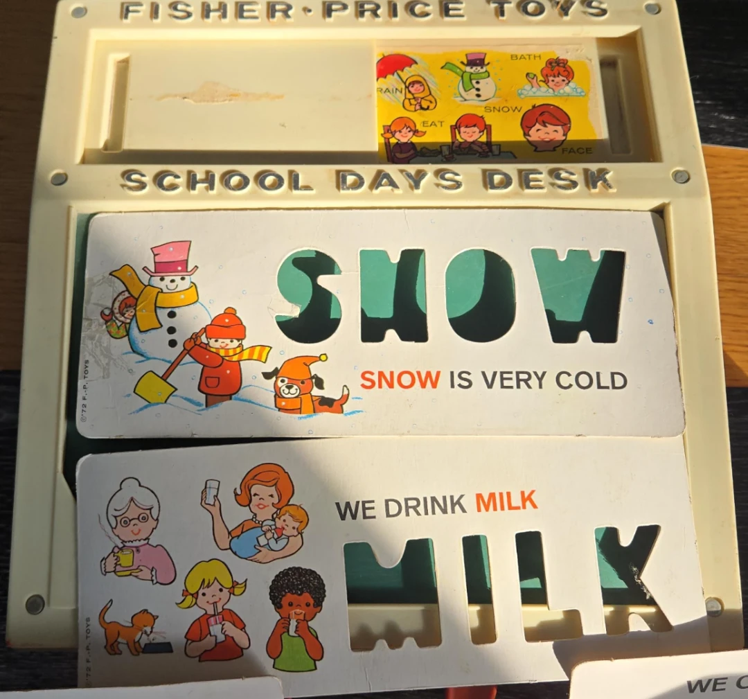 Vintage Fisher Price School Days Desk Toy