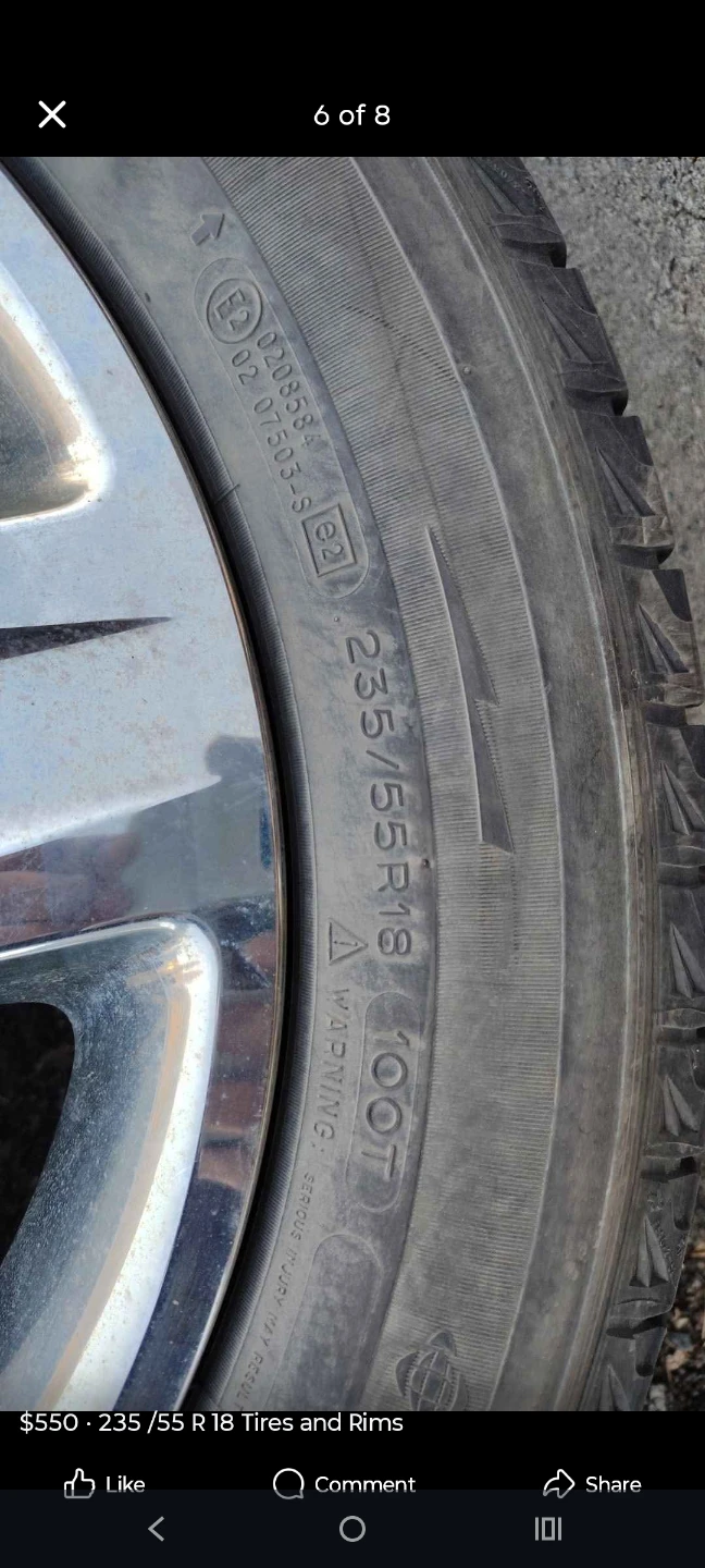Michelin 235/55R18 Tires and Rims - photo 4
