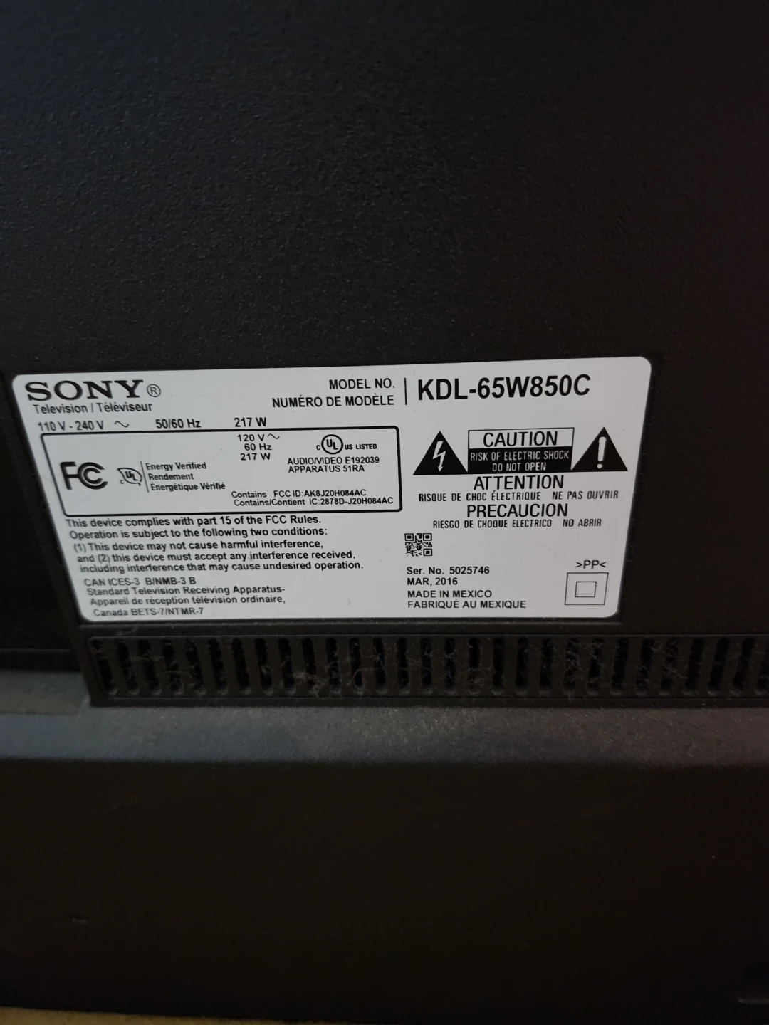 Sony KDL-65W850C 65" TV - photo 2