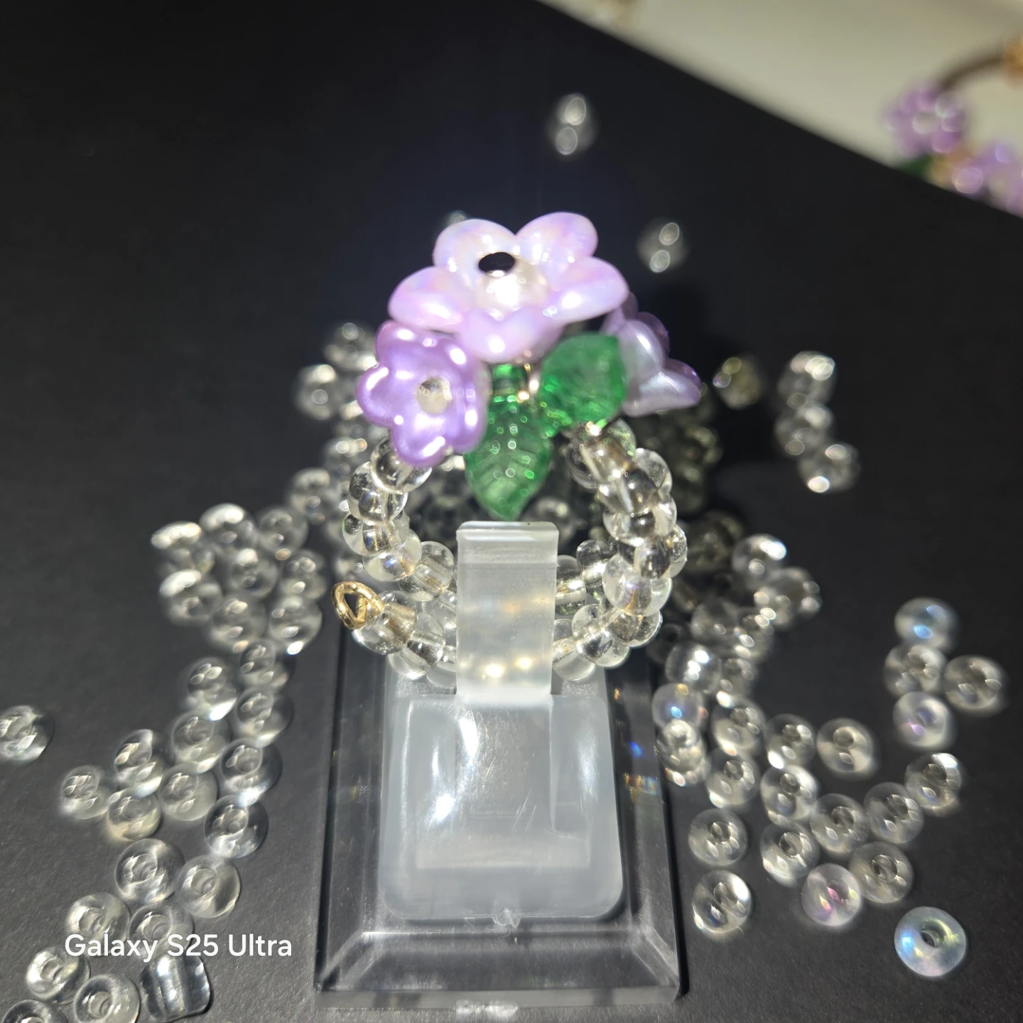Handmade Floral Beaded Ring - photo 2