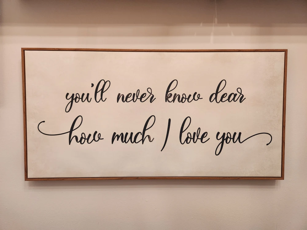 Framed 'You'll Never Know' Wall Art