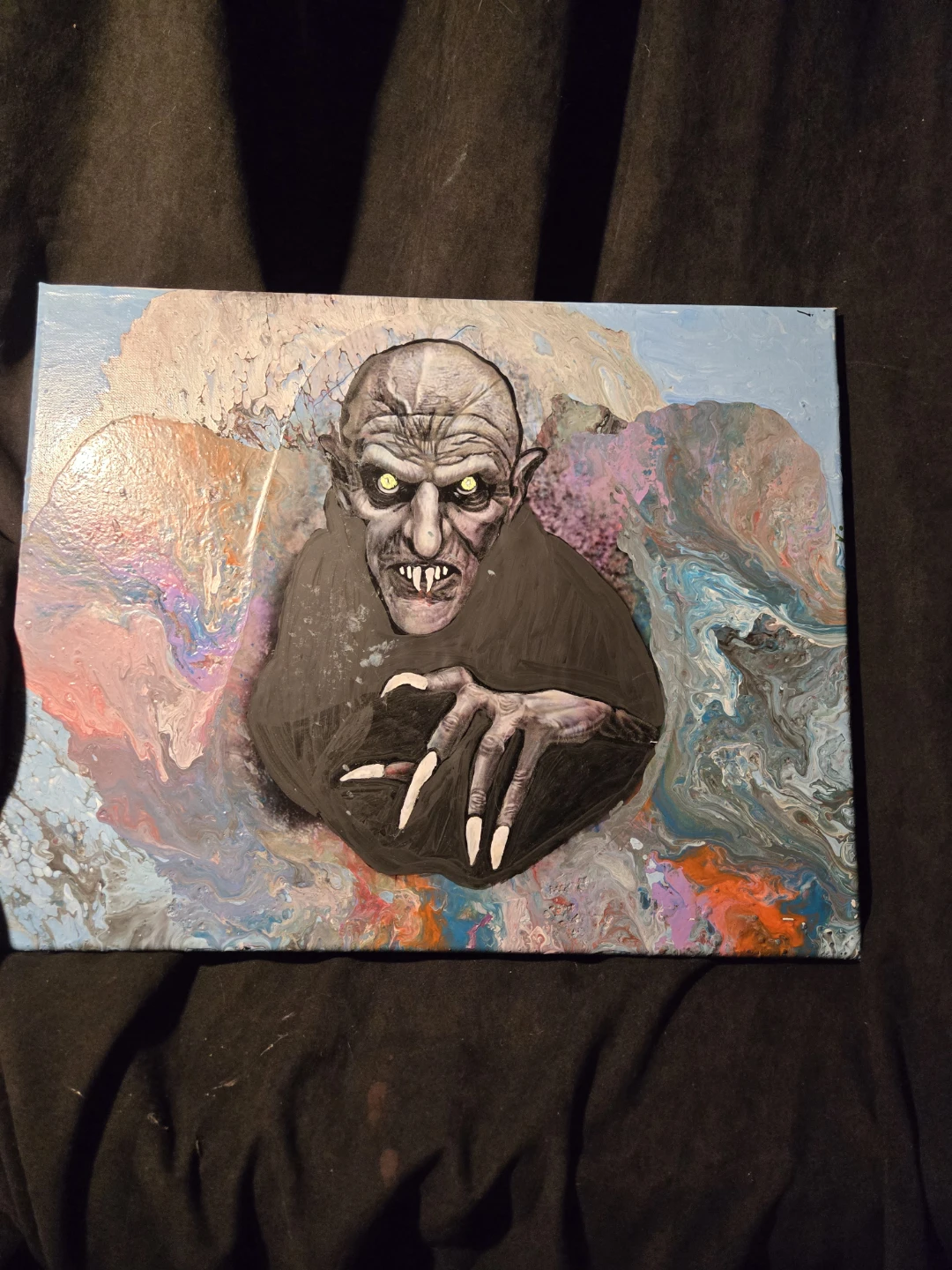 Acrylic Canvas Painting: The Creature That Lives in Darkness