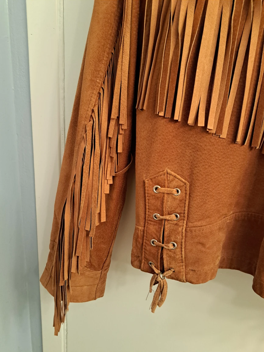 Cuir Dimitri Brown Fringe Suede Jacket - Size M/L - photo 5