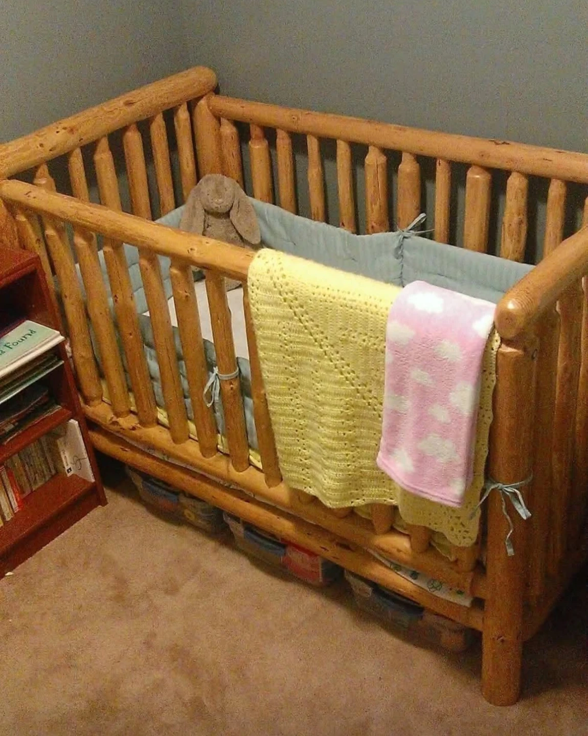 Rustic Log Crib