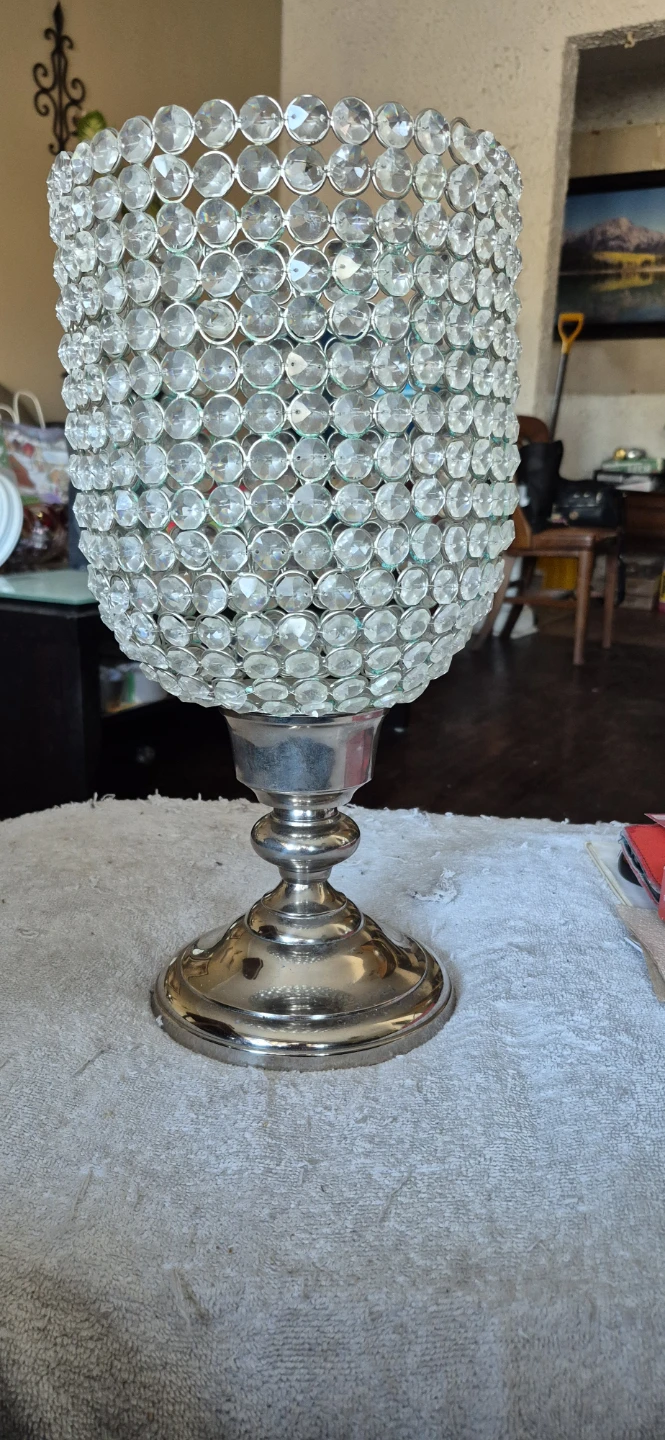 Crystal Beaded Candle Holder