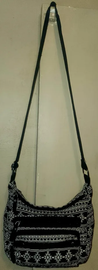 Black & White Patterned Shoulder Bag