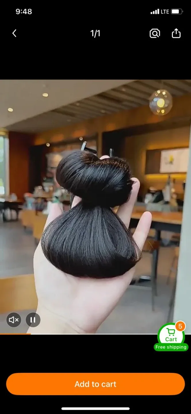 Hair Bun Claw Clip - 4 inch Hair Length