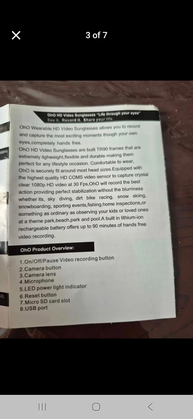 Oho HD Video Sunglasses image indicator(5)