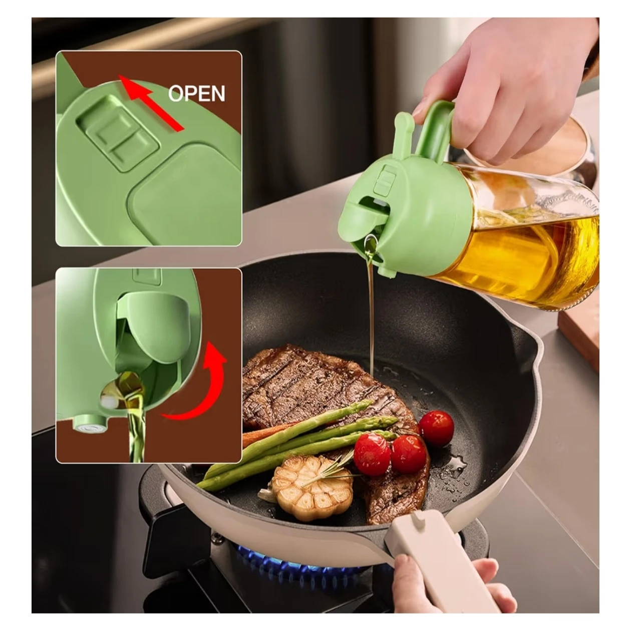 2pcs Multifunctional Oiler - Kitchen Good Helper - photo 4